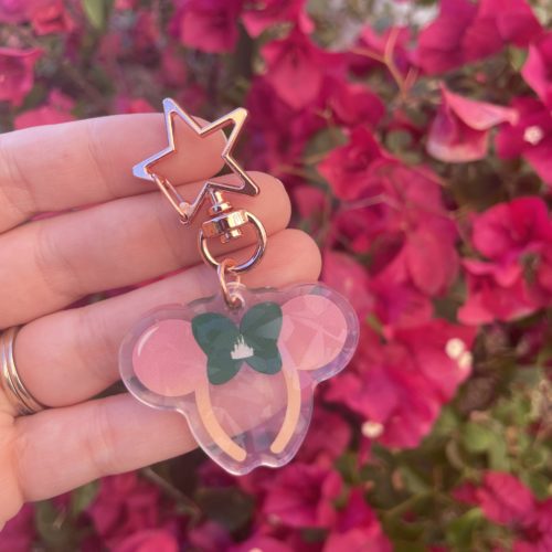 Pink Cold Brew Ears Holographic Charm