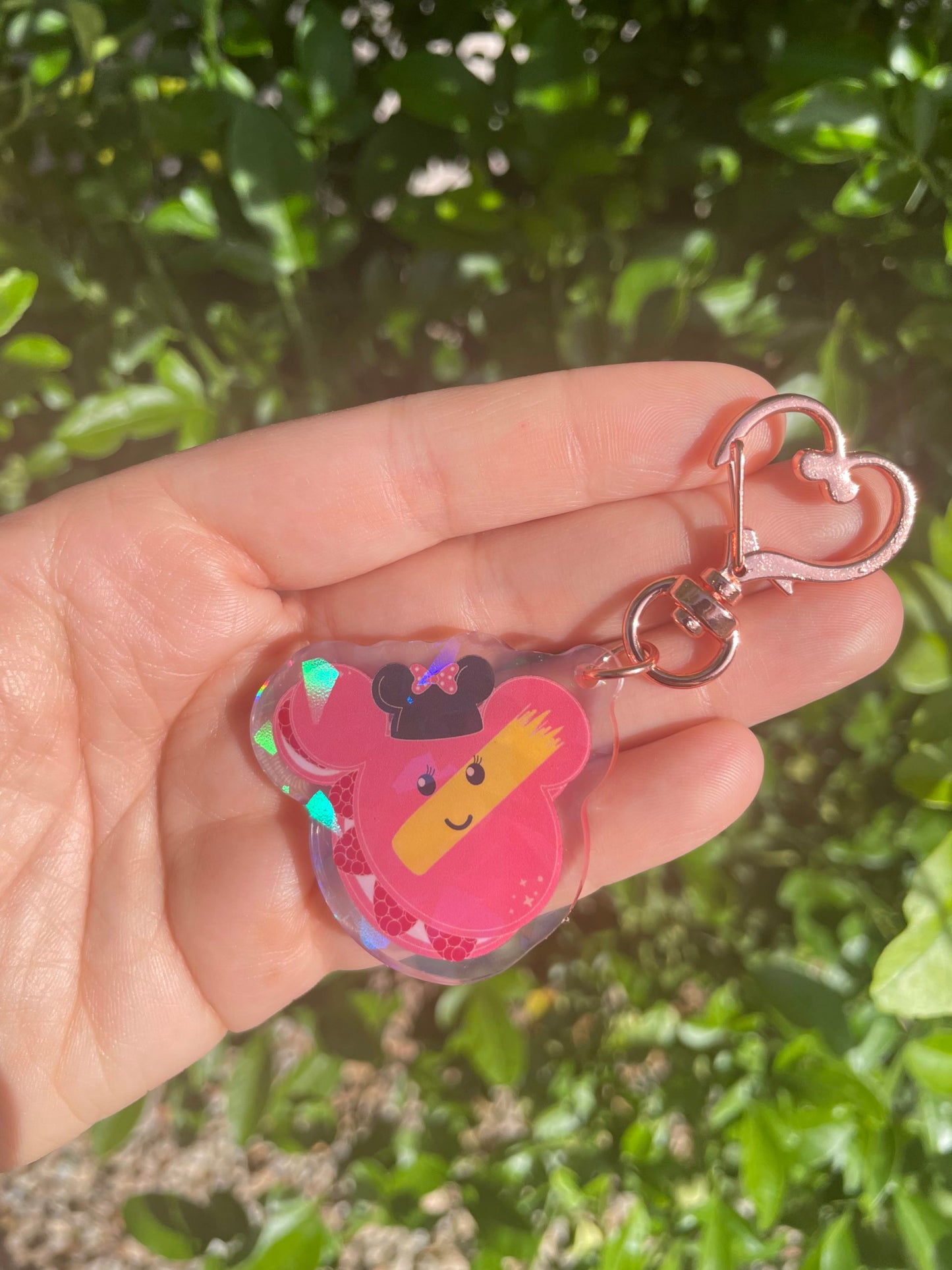 Raspberry Macaron Holographic Charm