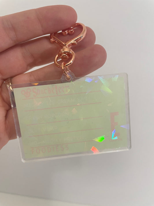 Retro Foodie E-Ticket Holographic Charm